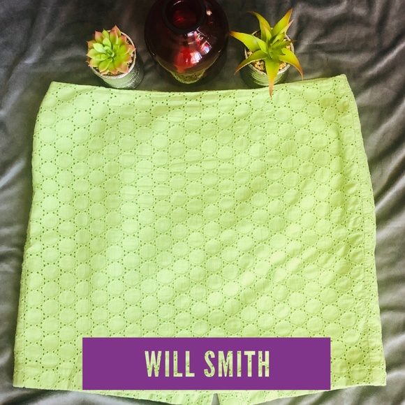 WILL SMITH - SZ 12 LIME GREEN MINI SKIRT - Picture 1 of 6